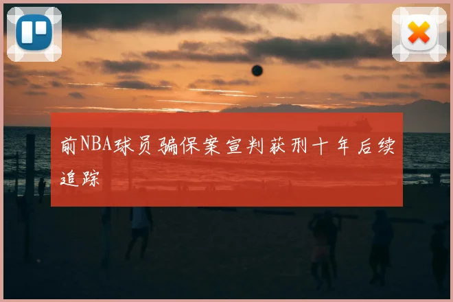 前NBA球员骗保案宣判获刑十年后续追踪